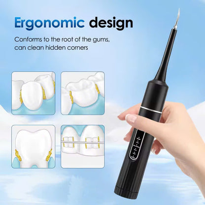 2-in-1 Ultrasonic Tooth Cleaner & Electric Toothbrush – Waterproof, USB Rechargeable, Compact Portable Design