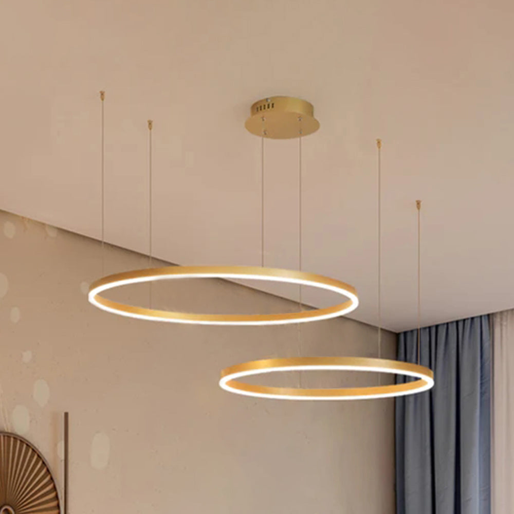 Stylish Metal Pendant Light Circle Design