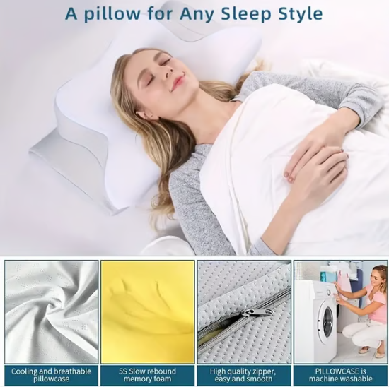 Oreiller de soutien cervical profilé