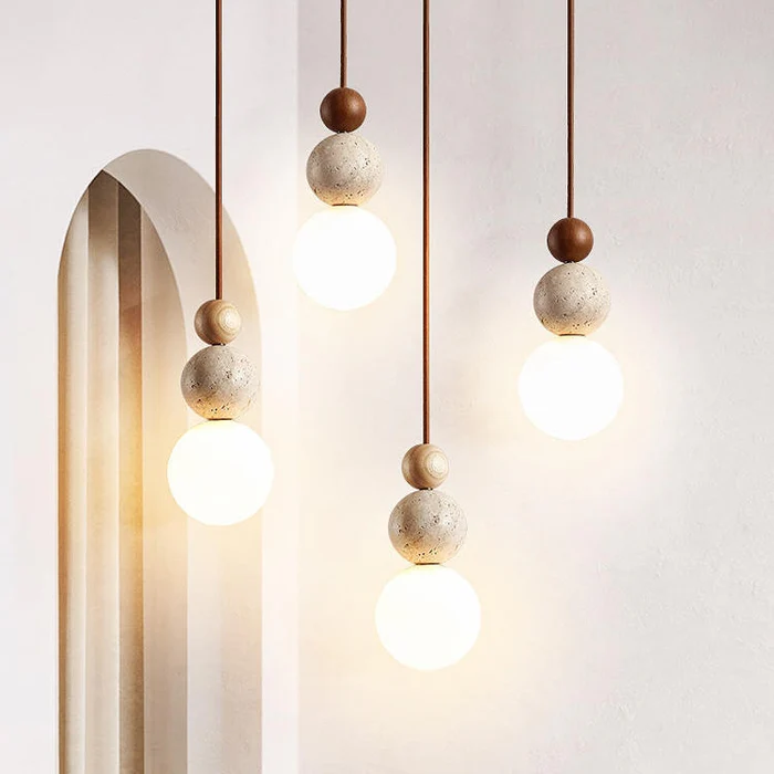 Elegant Natural Stone Pendant Lamp - Halri