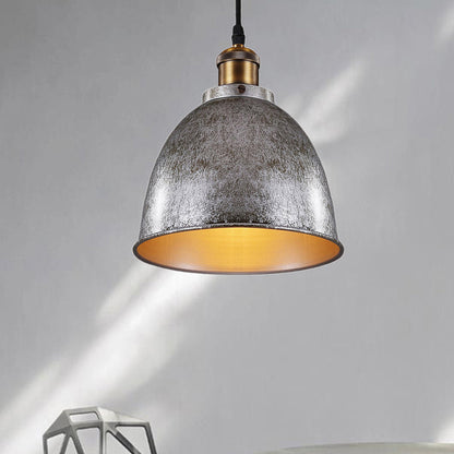 Lampe suspendue rustique en métal