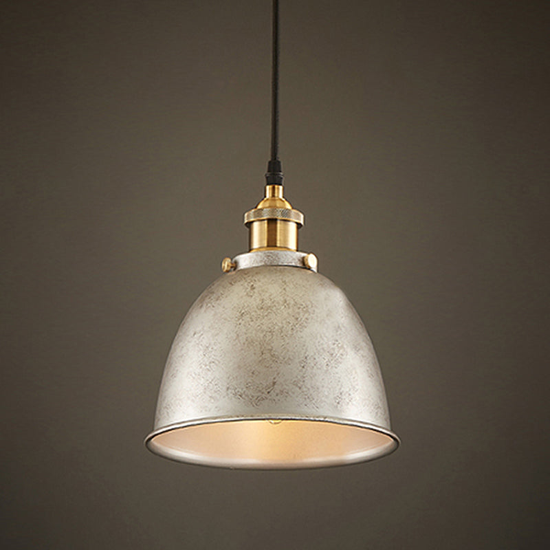Lampe suspendue rustique en métal