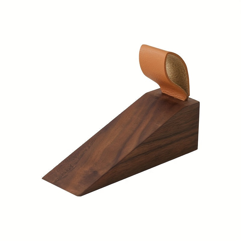 Cale de porte en bois et caoutchouc – Butée de porte moderne antidérapante