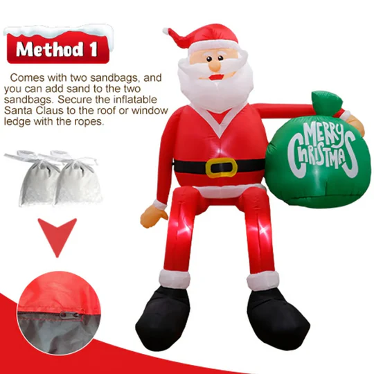Giant 8FT Blow Up Christmas Santa Decoration