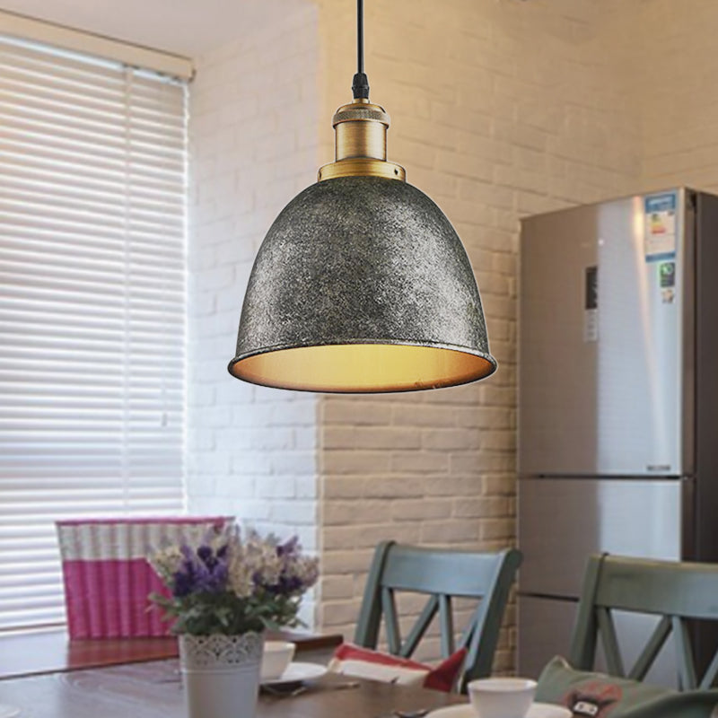 Lampe suspendue rustique en métal