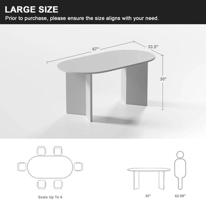 Large Wooden Table for 6 People