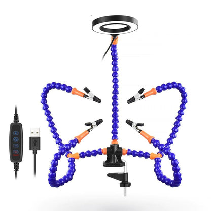 Adjustable Table Lamp with Magnifier and Phone Holder - Halri