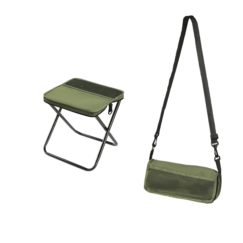 Tabouret de camping pliable et portable avec sac à dos