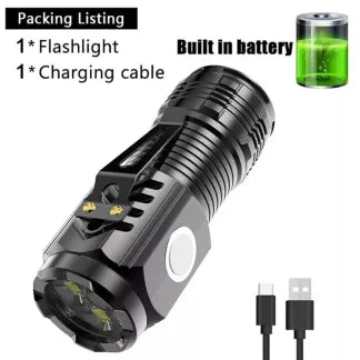 Compact Waterproof LED Torch with 5 Settings