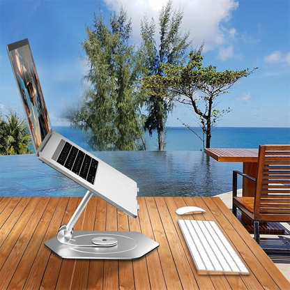 Adjustable Height Laptop Stand with 360 Rotation
