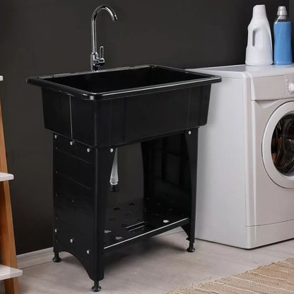 Standalone Laundry Sink Stainless Steel Wash Basin