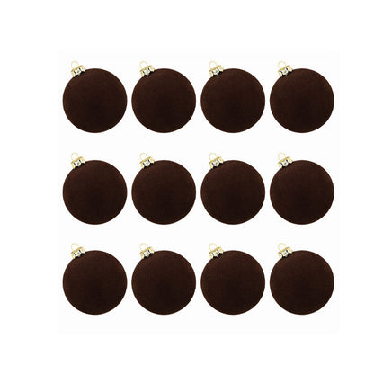 Décorations de sapin de Noël en velours luxueux (lot de 12) 
