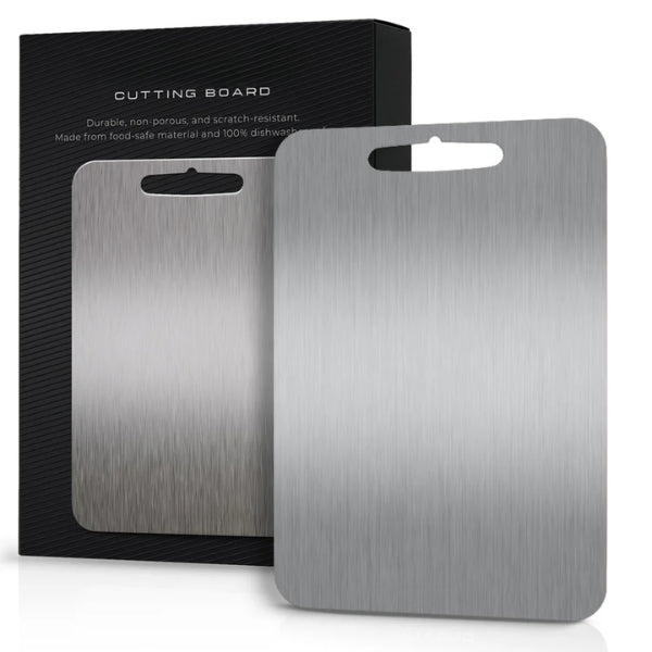 Planche à découper en acier inoxydable durable