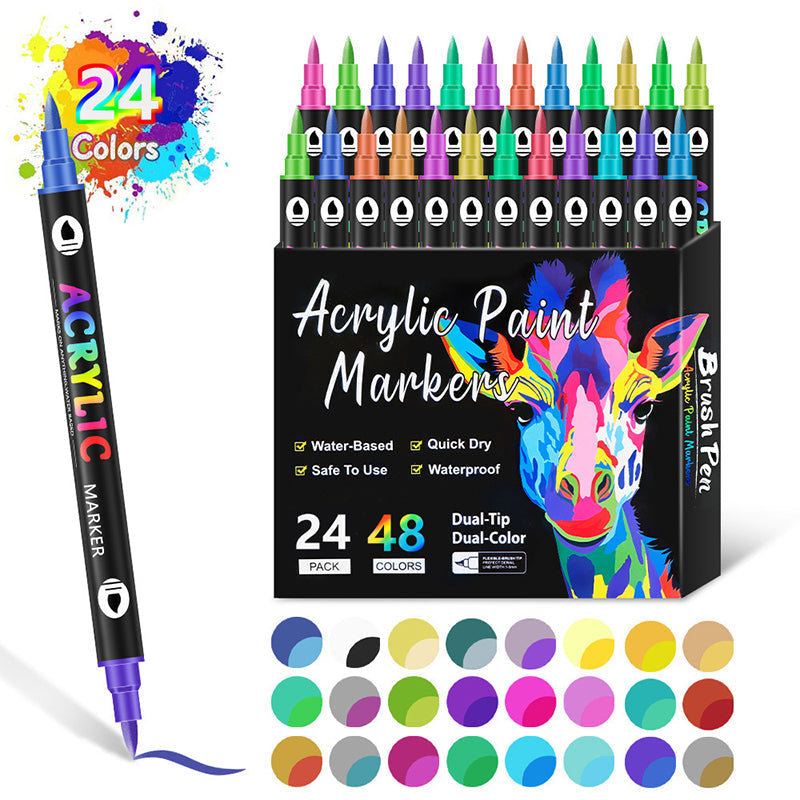 Feutres de peinture artistique aux couleurs vives