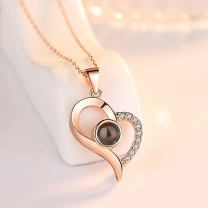 Romantic I Love You Language Heart Necklace - Halri