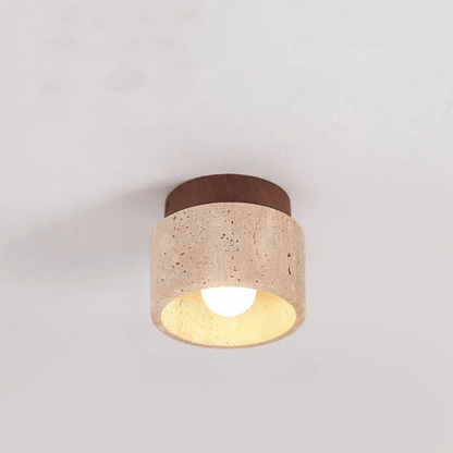 Lampe de plafond élégante en travertin, éclairage d'ambiance doux