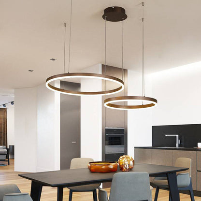 Stylish Metal Pendant Light Circle Design