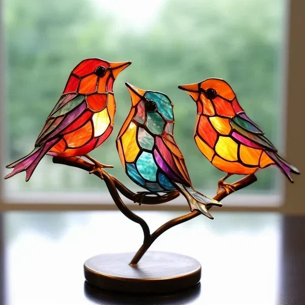 Figurine d'oiseau unique, fabriquée à la main