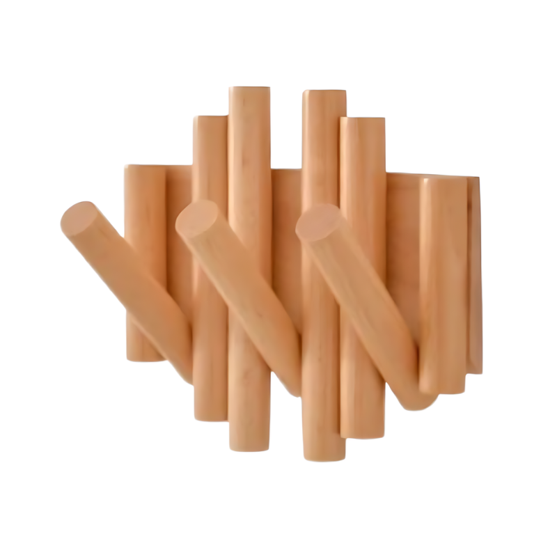 Rustic Wooden Wall Hooks - Halri