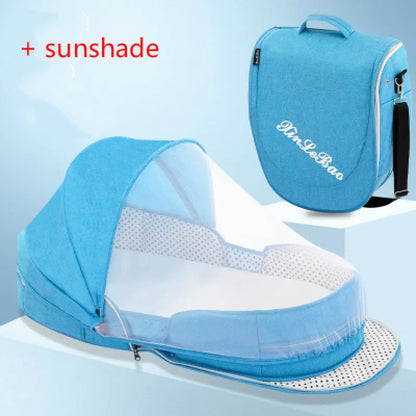 Lit de voyage portable pour bébé avec filet et sac de transport