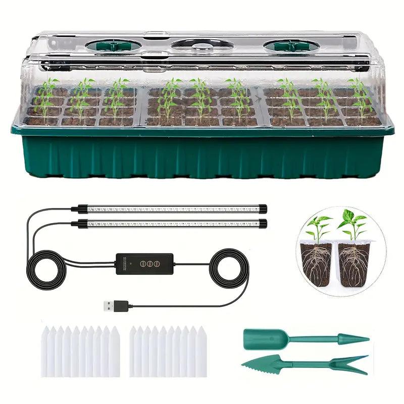Easy Start Indoor Herb Garden Kit with LED Light - Halri