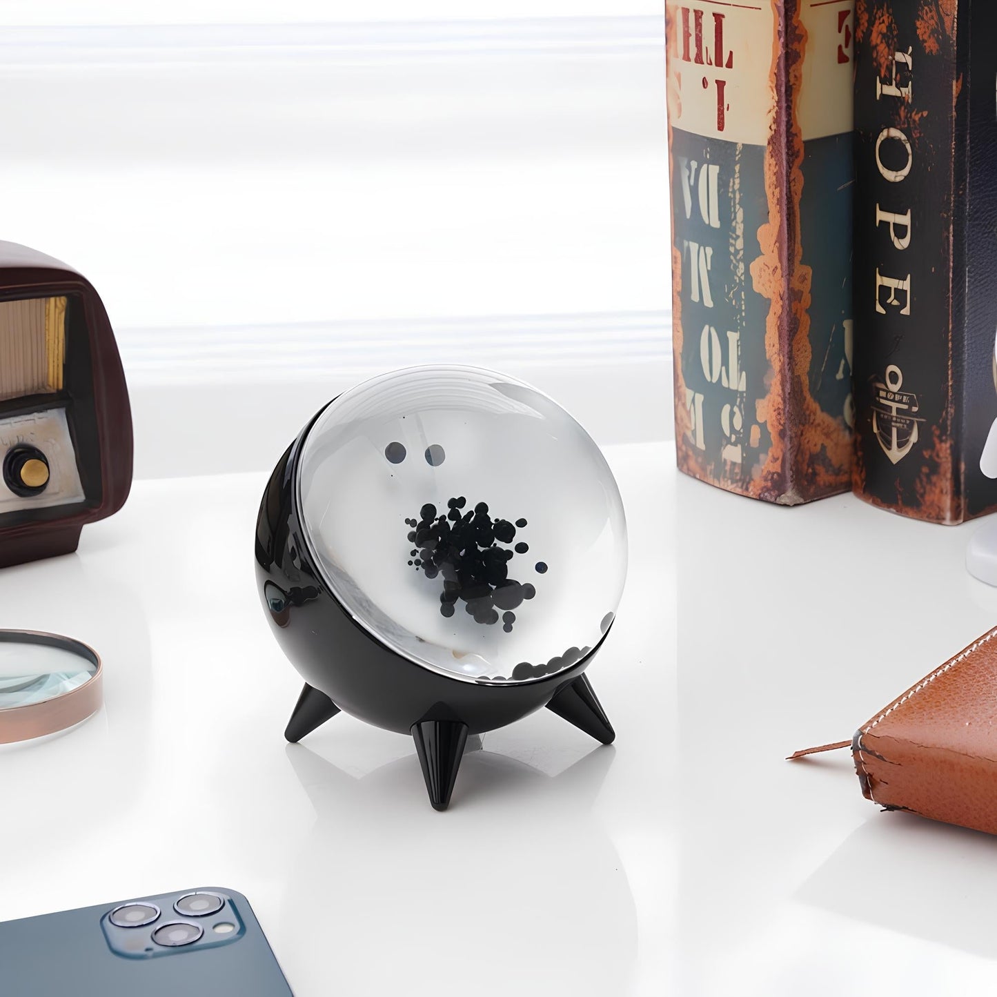 Lampe de bureau à liquide coloré