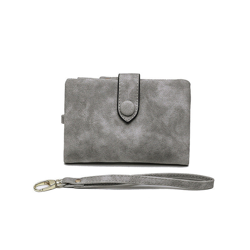 Sac à main compact pour femme en cuir à trois volets