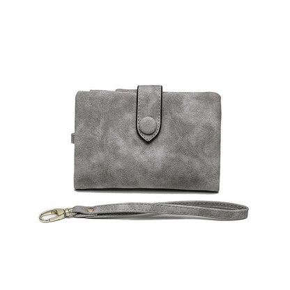 Sac à main compact pour femme en cuir à trois volets