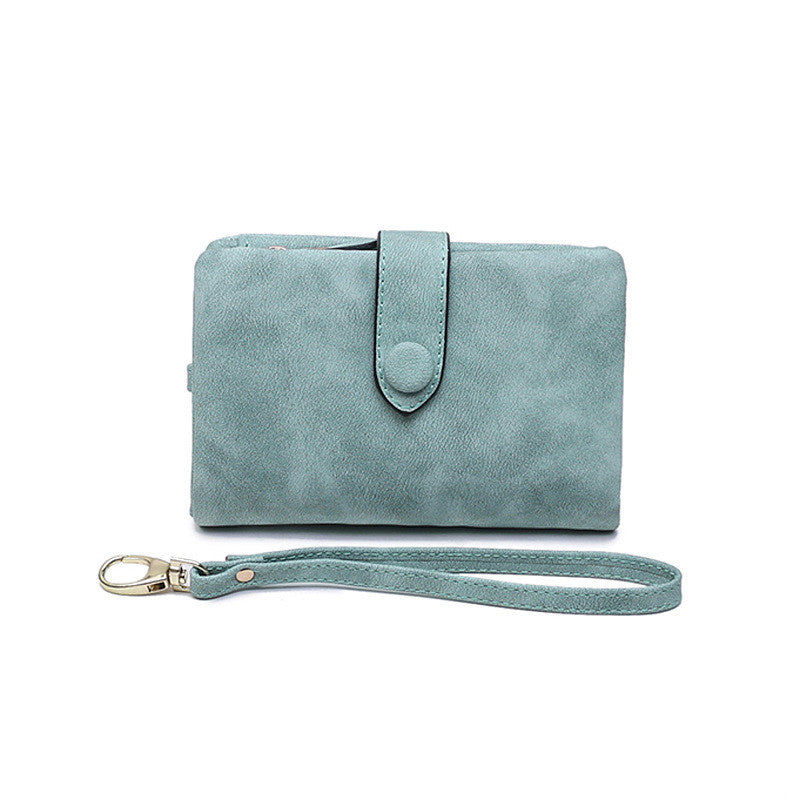 Sac à main compact pour femme en cuir à trois volets