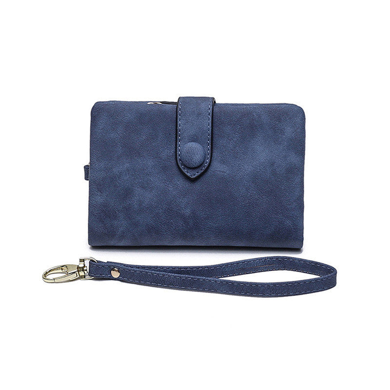 Sac à main compact pour femme en cuir à trois volets