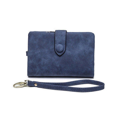 Sac à main compact pour femme en cuir à trois volets