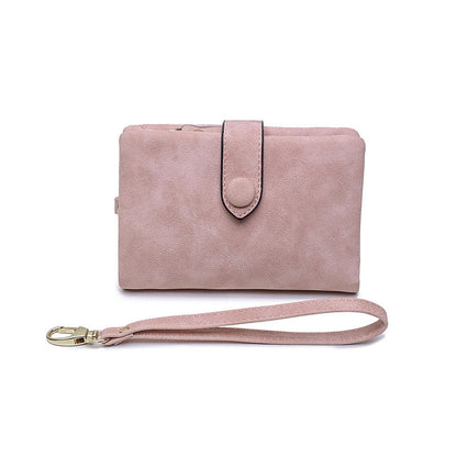 Sac à main compact pour femme en cuir à trois volets