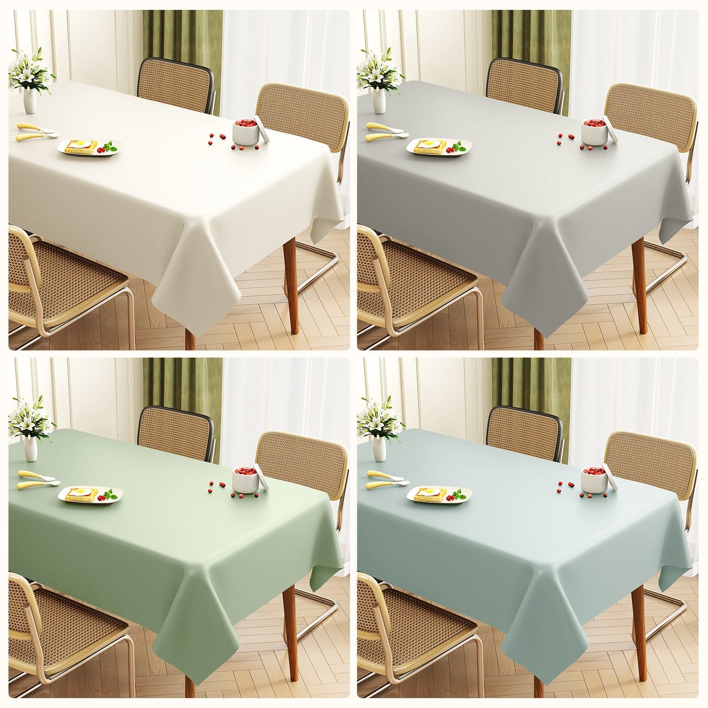 Premium Leather Rectangular Dining Table Mat - Halri
