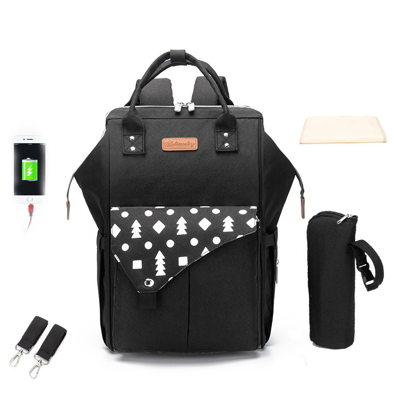 Practical Baby Changing Bag with USB Charger - Halri