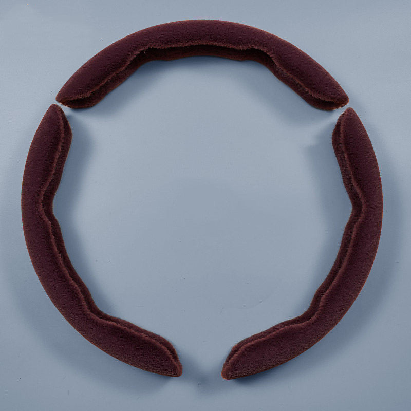 Housse de volant de voiture chaude et douce antidérapante