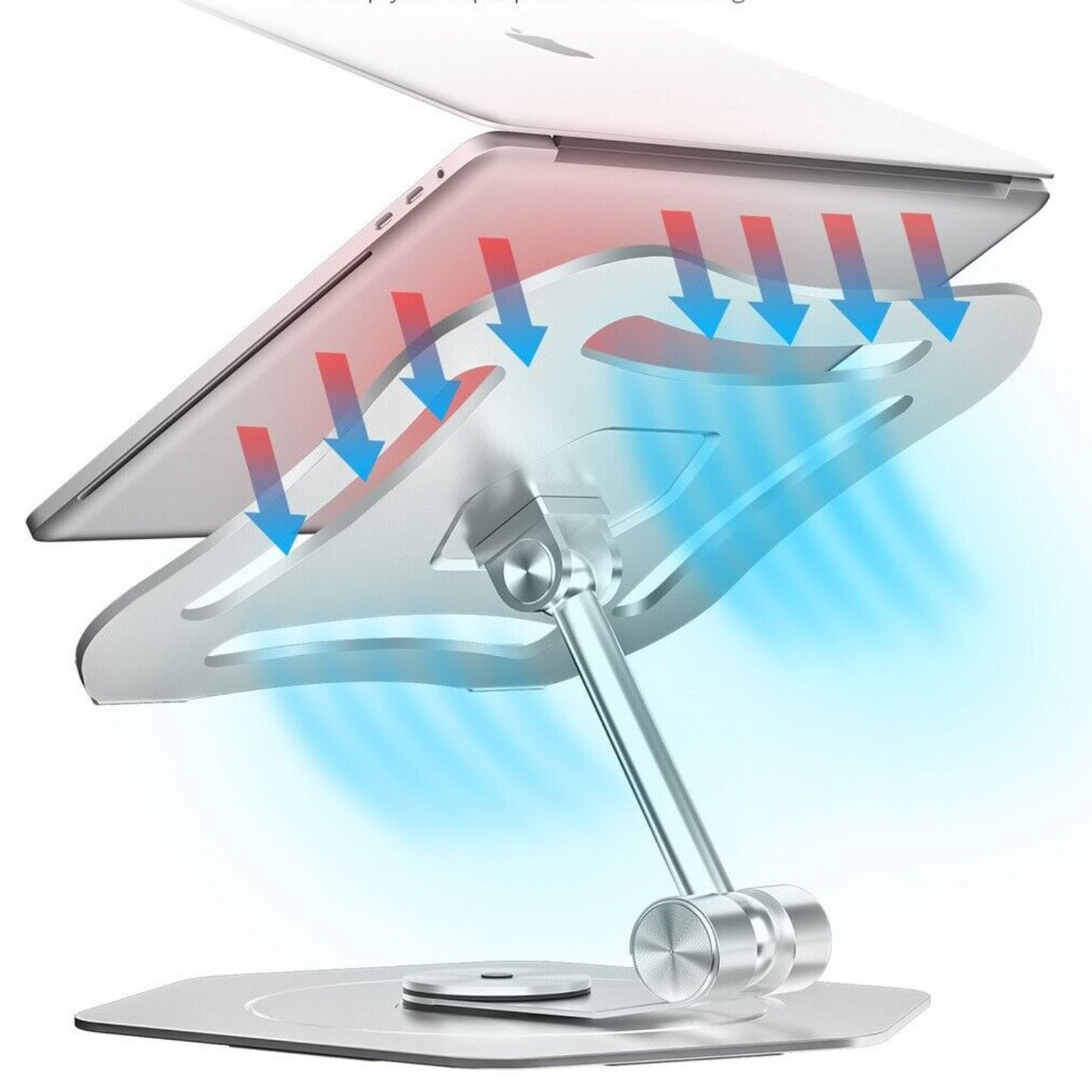 Adjustable Height Laptop Stand with 360 Rotation
