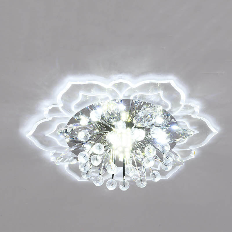 Plafonnier LED coloré à motif floral