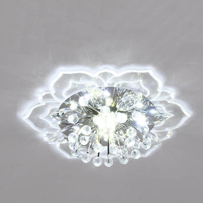 Plafonnier LED coloré à motif floral