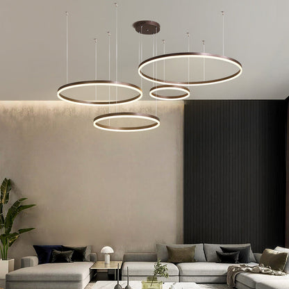 Stylish Metal Pendant Light Circle Design