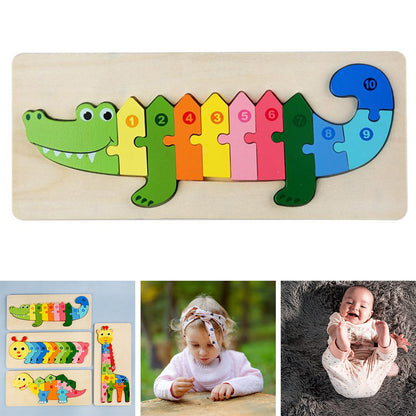 Puzzle en bois amusant et éducatif pour enfants