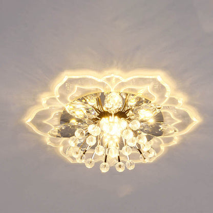 Plafonnier LED coloré à motif floral