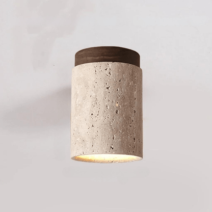 Lampe de plafond élégante en travertin, éclairage d'ambiance doux