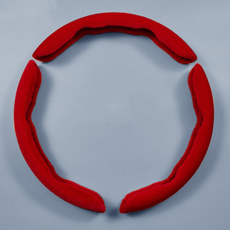 Housse de volant de voiture chaude et douce antidérapante