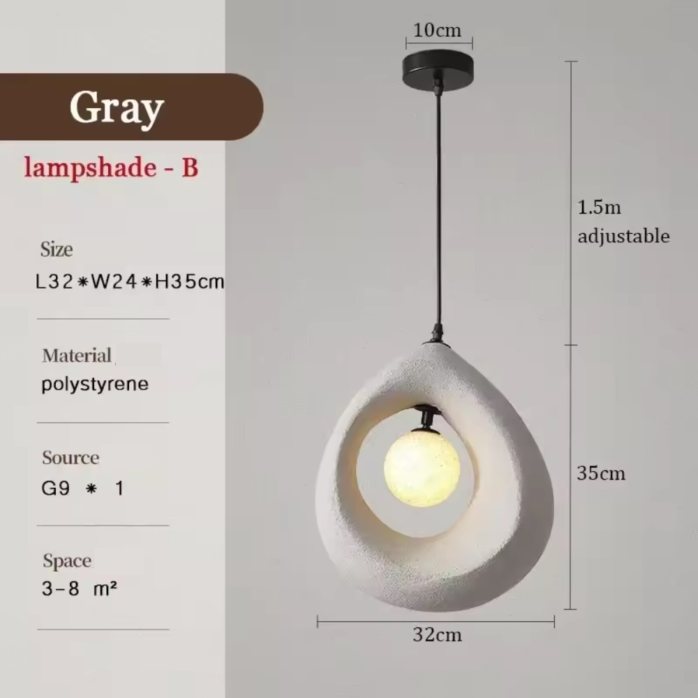 Lampe suspendue de style japonais simple