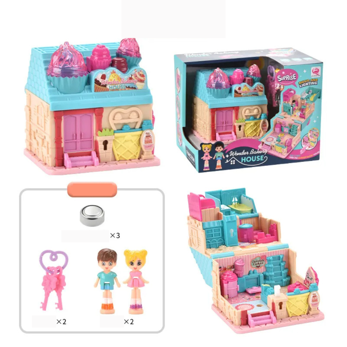 Maisonnette colorée pour enfants avec lumières et sons 
