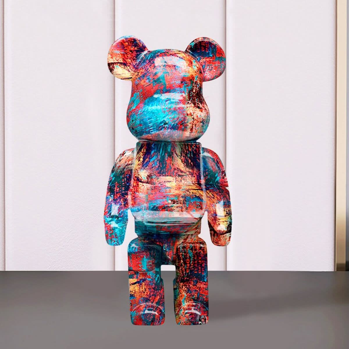 Statuette décorative Ours coloré pour la ville