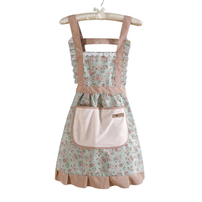 Waterproof Floral Apron for Kitchen Cooking Oil Protection