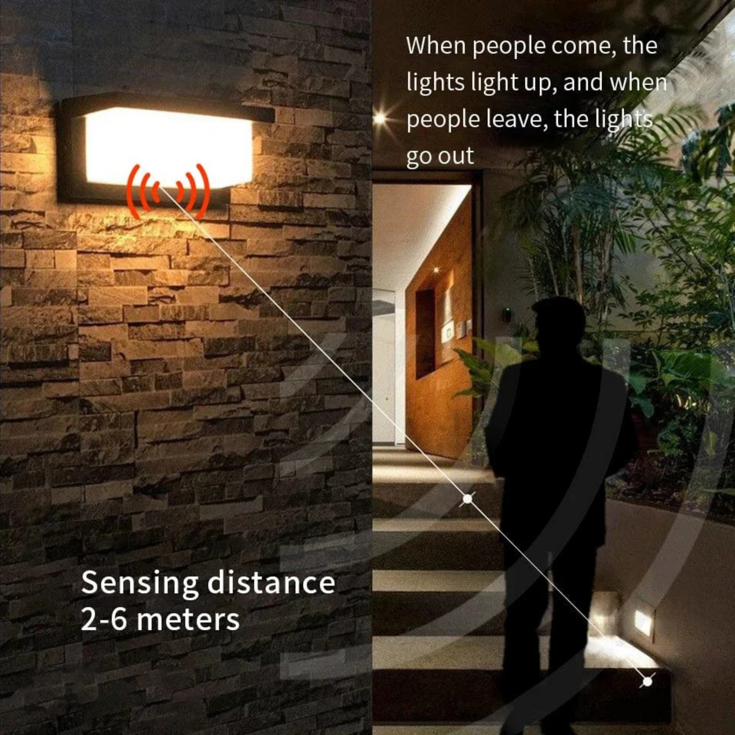 Outdoor Motion Sensor Wall Lamp - Halri