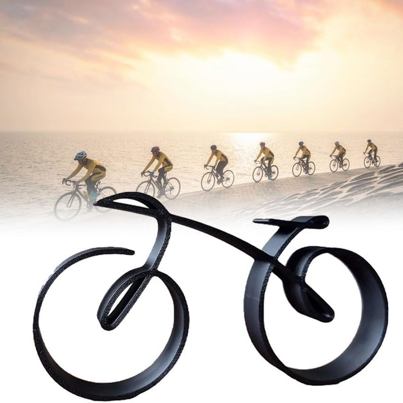 Simple Silver Bike Figure Statue