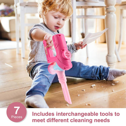 3 in 1 Electric Mini Vacuum Cleaner Toy with Simulated Suction Effect, Lights & Sounds, Safe for Ages 3+